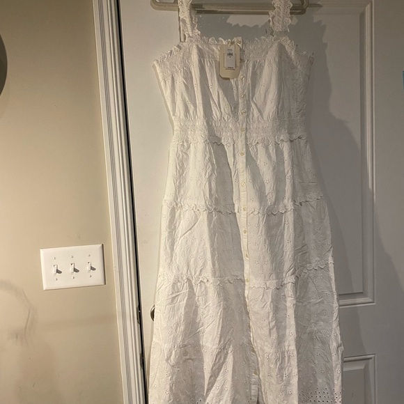 Gap X Doen Eyelet Midi Dress Size M NWT - Picture 7 of 10